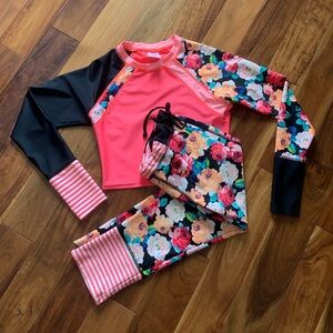 Body Glove Breathe Cropped Rashguard top and adjustable crop bottoms